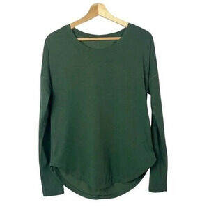 Lucy Hunter Green Scoop Neck Long Sleeve Athletic T-Shirt S